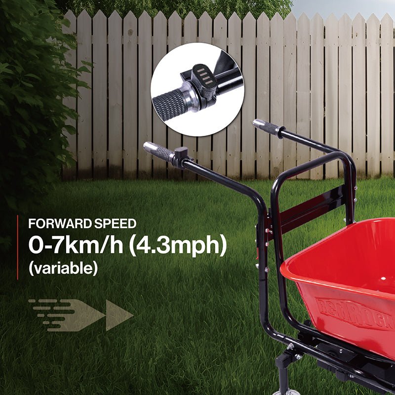 Electric wheelbarrow Electric 24v 500w Brushless Motor System, 78L garden cart