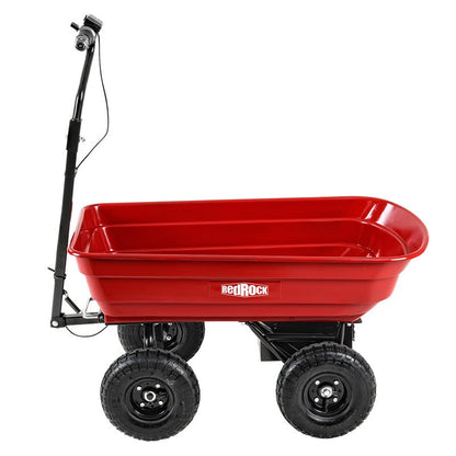 Four - wheeled electric cart 24V 180W lead - acid battery 264 lbs Electric wheelbarrow 75L electric garden cart
