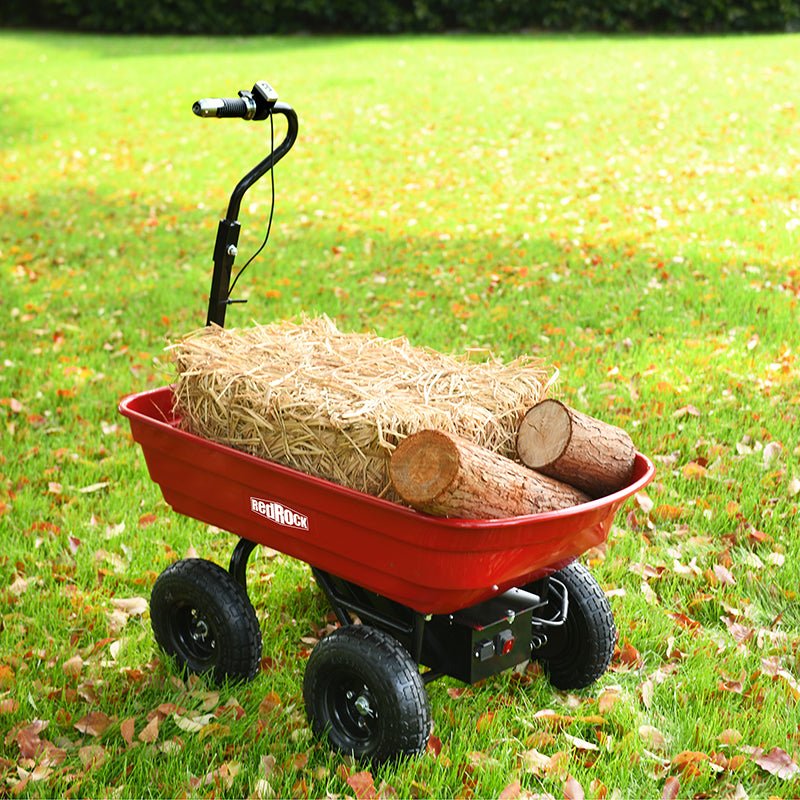Four - wheeled electric cart 24V 180W lead - acid battery 264 lbs Electric wheelbarrow 75L electric garden cart