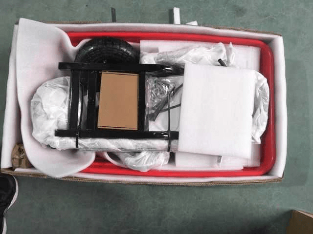 Four - wheeled electric cart 24V 180W lead - acid battery 264 lbs Electric wheelbarrow 75L electric garden cart