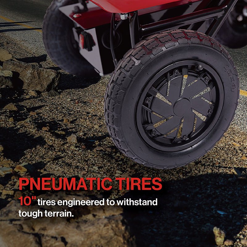 Four - wheeled electric cart 24V 180W lead - acid battery 264 lbs Electric wheelbarrow 75L electric garden cart