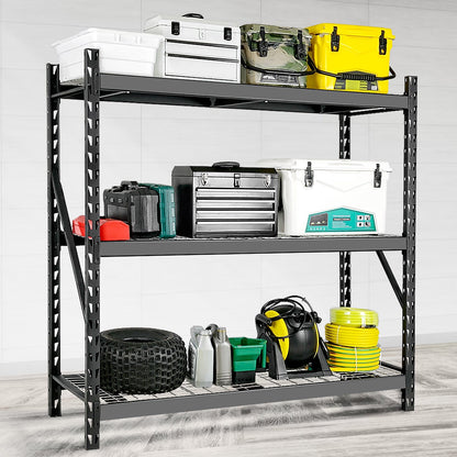 Garage Shelving Heavy Duty 72"H*77"W 6000LBS Heavy Duty Shelving Adjustable 3 Tier Metal Shelving
