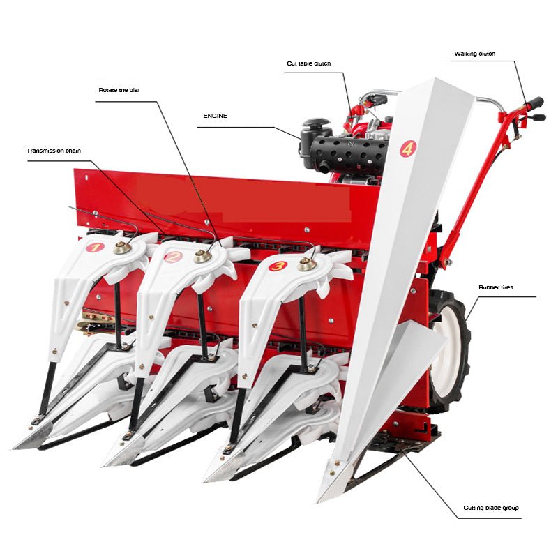 Height Adjustable Mini Forage Harvester for Rice Mini Harvester 4lz 0.8 Mini Combine Harvester