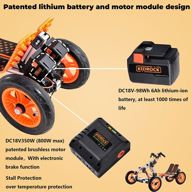 High - strength material electric innovation kart, more than 20 kinds of assembly methods, suitable for outdoor sports