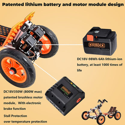 High - strength material electric innovation kart, more than 20 kinds of assembly methods, suitable for outdoor sports