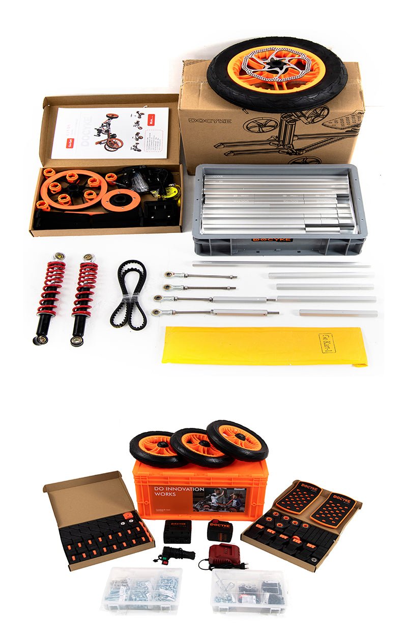 High - strength material electric innovation kart, more than 20 kinds of assembly methods, suitable for outdoor sports, Plus a S - kit