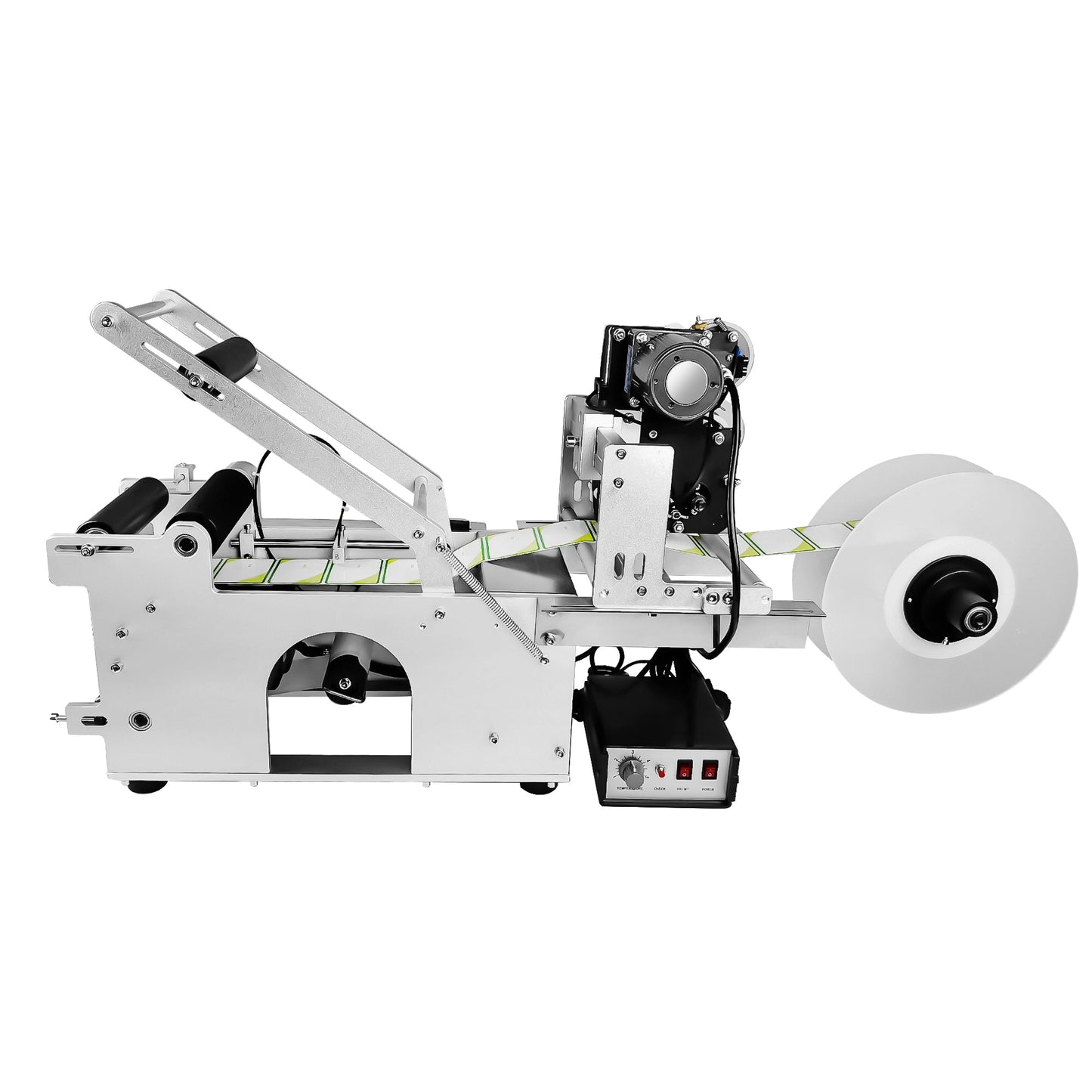 L - 50 High speed automatic round disinfectant bottle labeling machine , PET water hand sanitizer bottle label applicator, alcohol bottle labeler