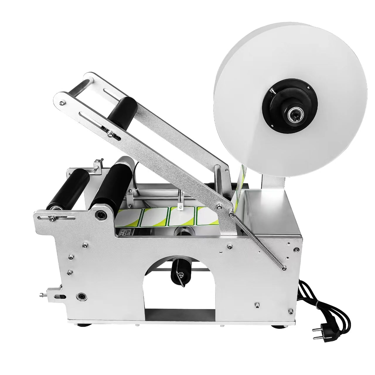 L - 50 High speed automatic round disinfectant bottle labeling machine , PET water hand sanitizer bottle label applicator, alcohol bottle labeler