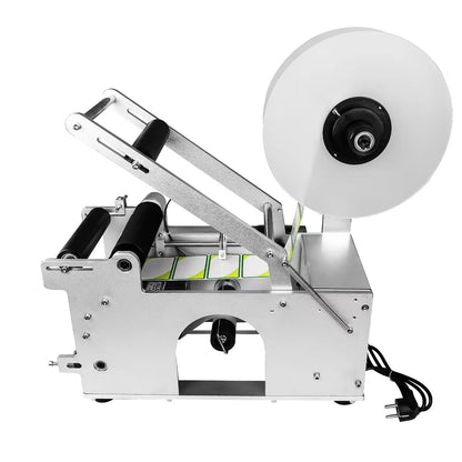 L - 50 High speed automatic round disinfectant bottle labeling machine , PET water hand sanitizer bottle label applicator, alcohol bottle labeler