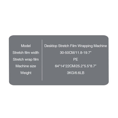 Manual Desktop Stretch Film Wrapping Machine, Dual use of desktop and wall mounted packaging