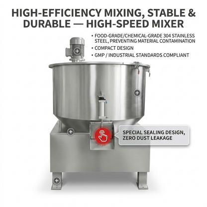 High-Performance Industrial High-Speed Mixer | SHR Series Turbo Mixer for Plastic & Chemical Powder