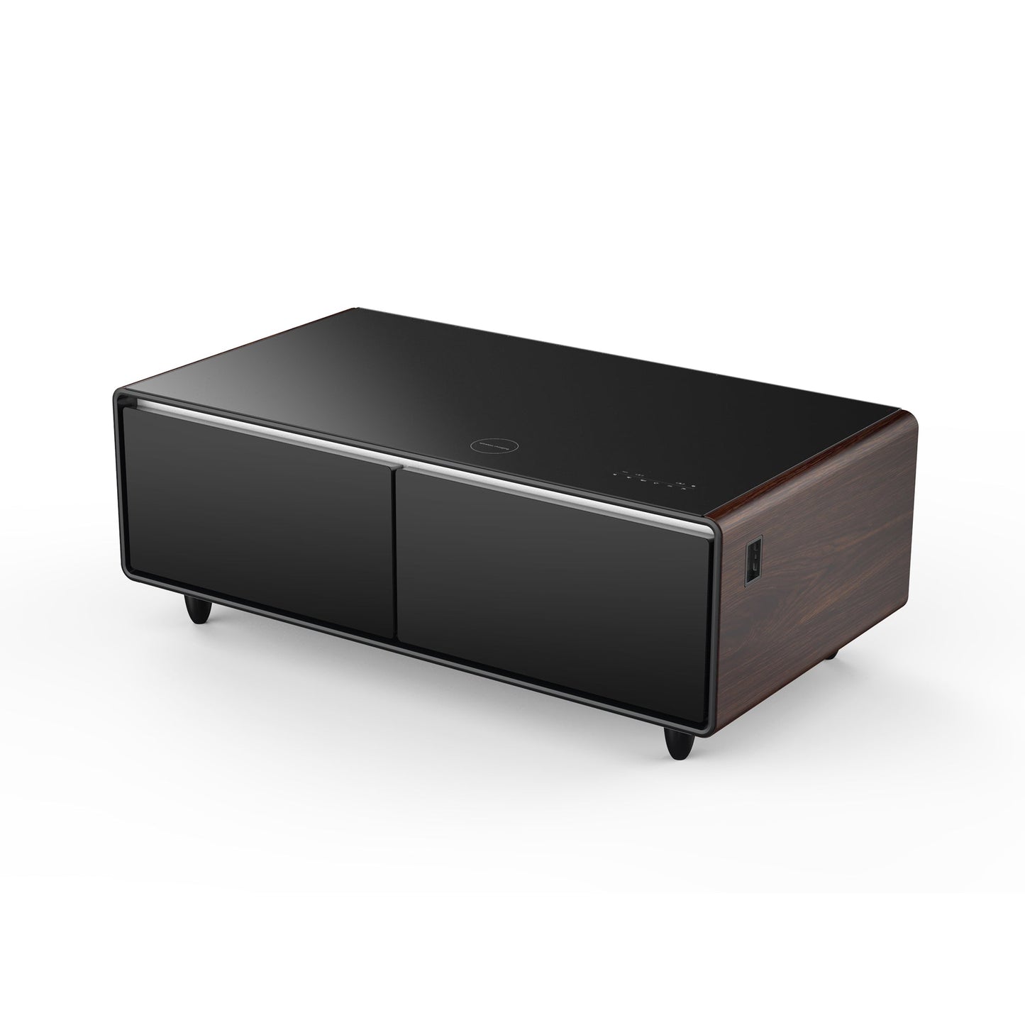 Modern Smart Coffee Table with Built - in Fridge, Bluetooth Speaker