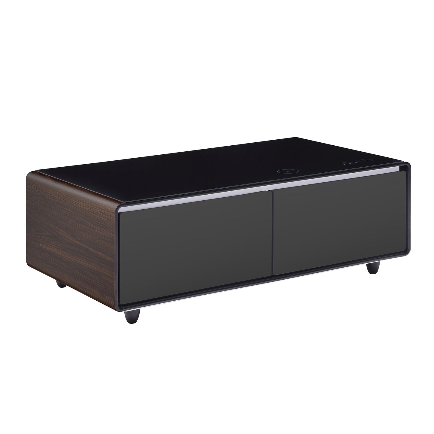 Modern Smart Coffee Table with Built - in Fridge, Bluetooth Speaker