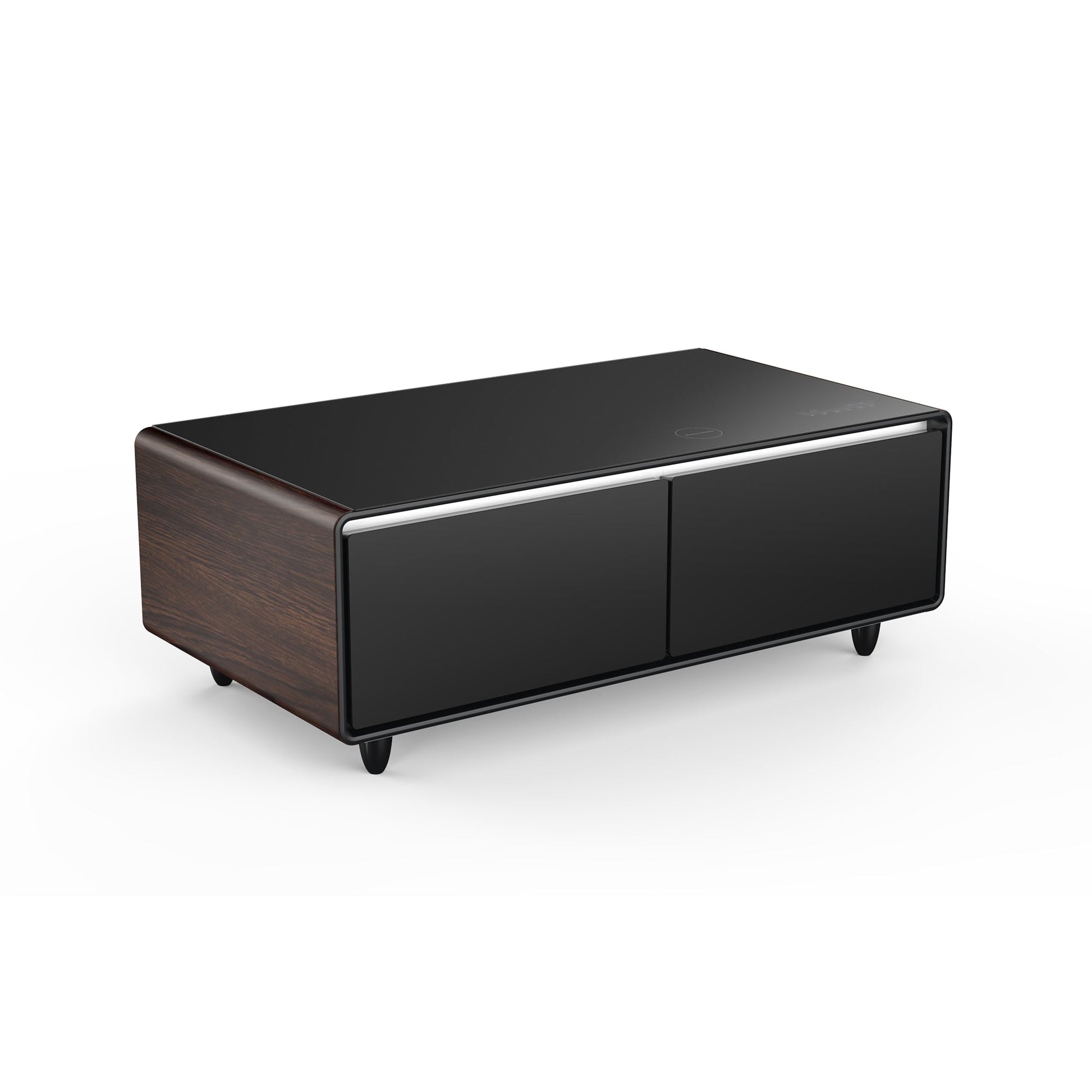 Modern Smart Coffee Table with Built - in Fridge, Bluetooth Speaker