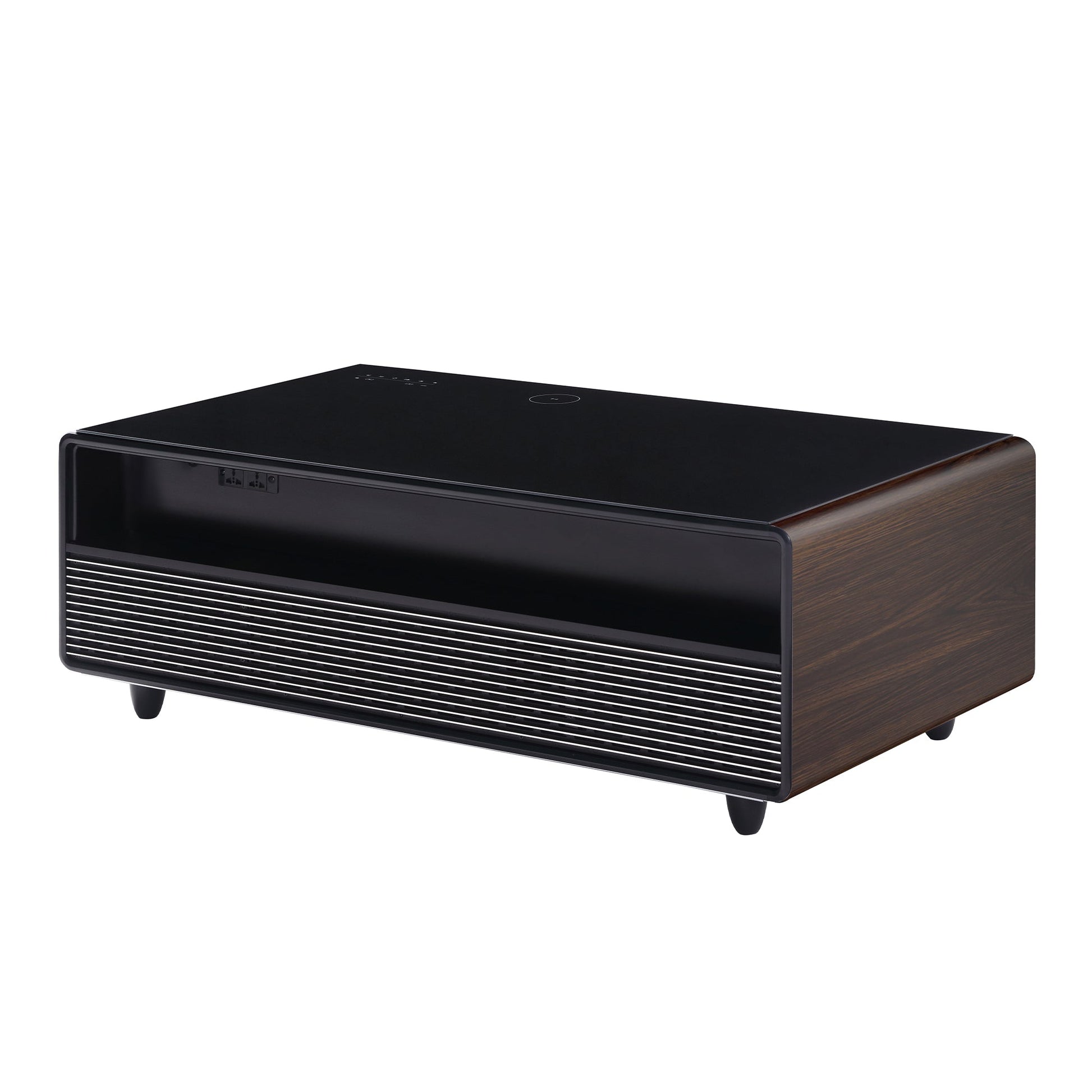 Modern Smart Coffee Table with Built - in Fridge, Bluetooth Speaker