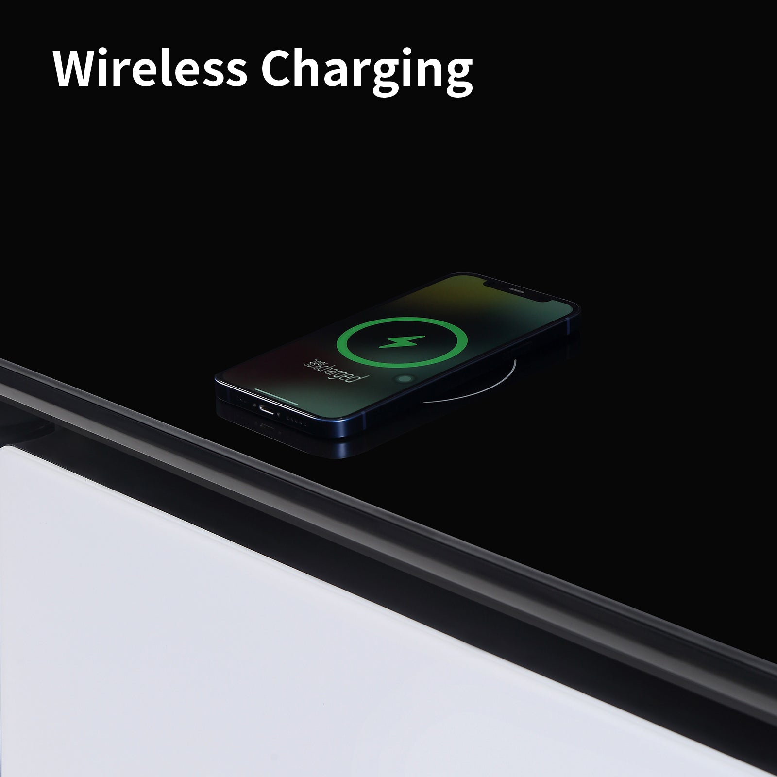 Modern Smart Coffee Table with Built - in Fridge Power Socket White