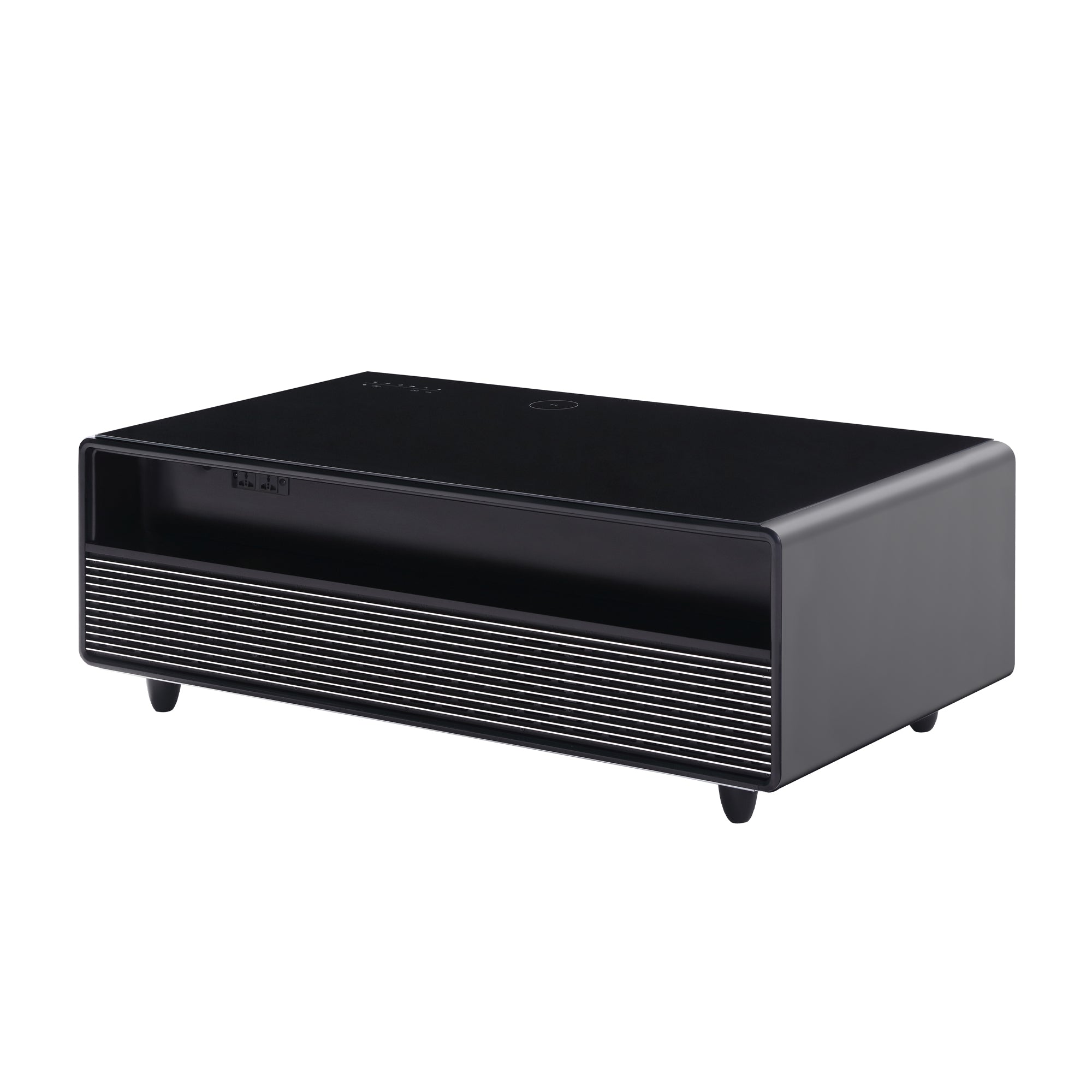 Modern Smart Coffee Table with Built - in Fridge Touch Control Panel