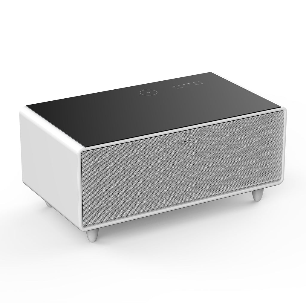 Modern Smart Coffee Table with Built - in Fridge Touch Control Panel