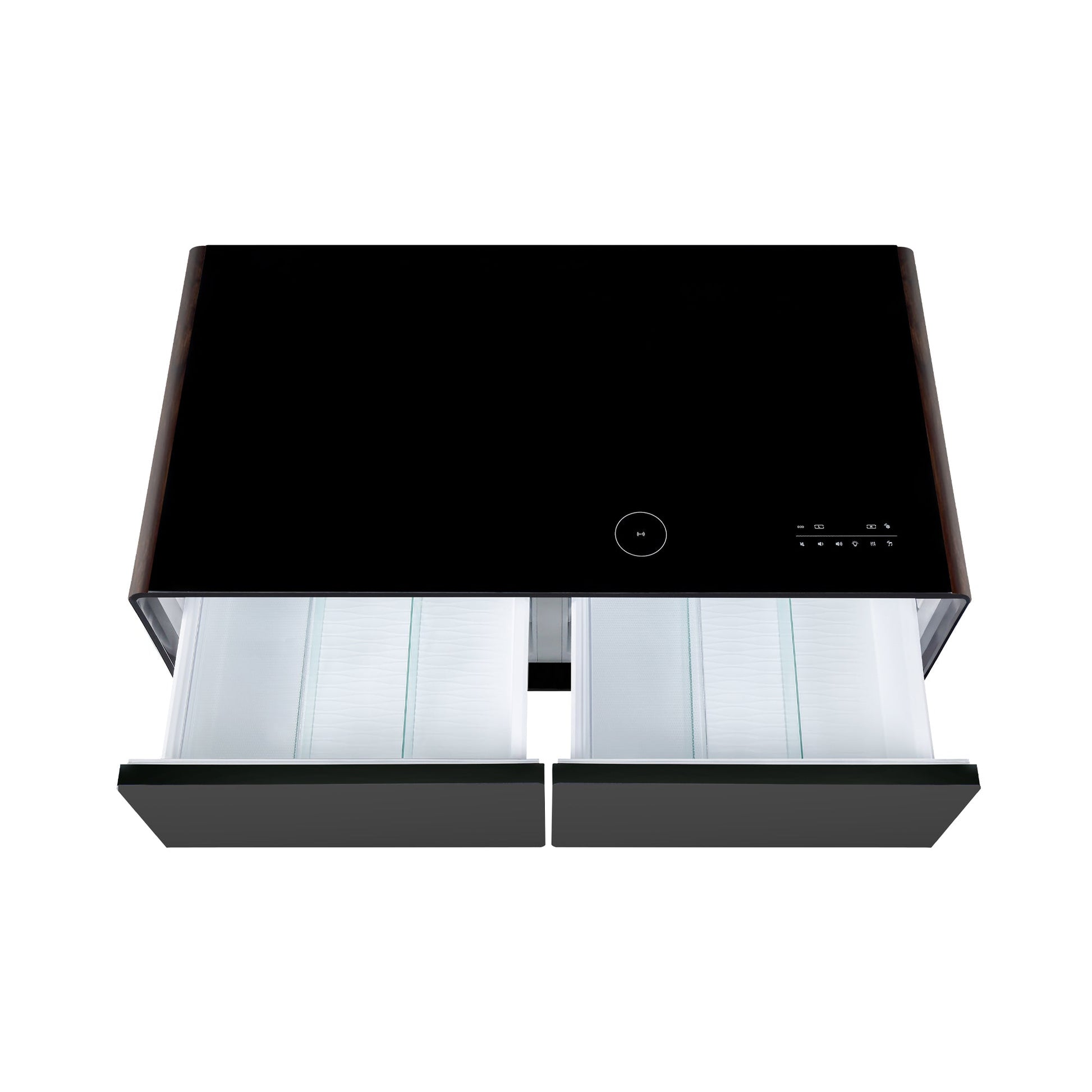 Modern Smart Coffee Table with Built - in Fridge Touch Control Panel