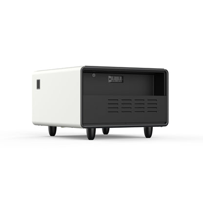 Modern Smart Side Table with Built - in Fridge Temperature Control White