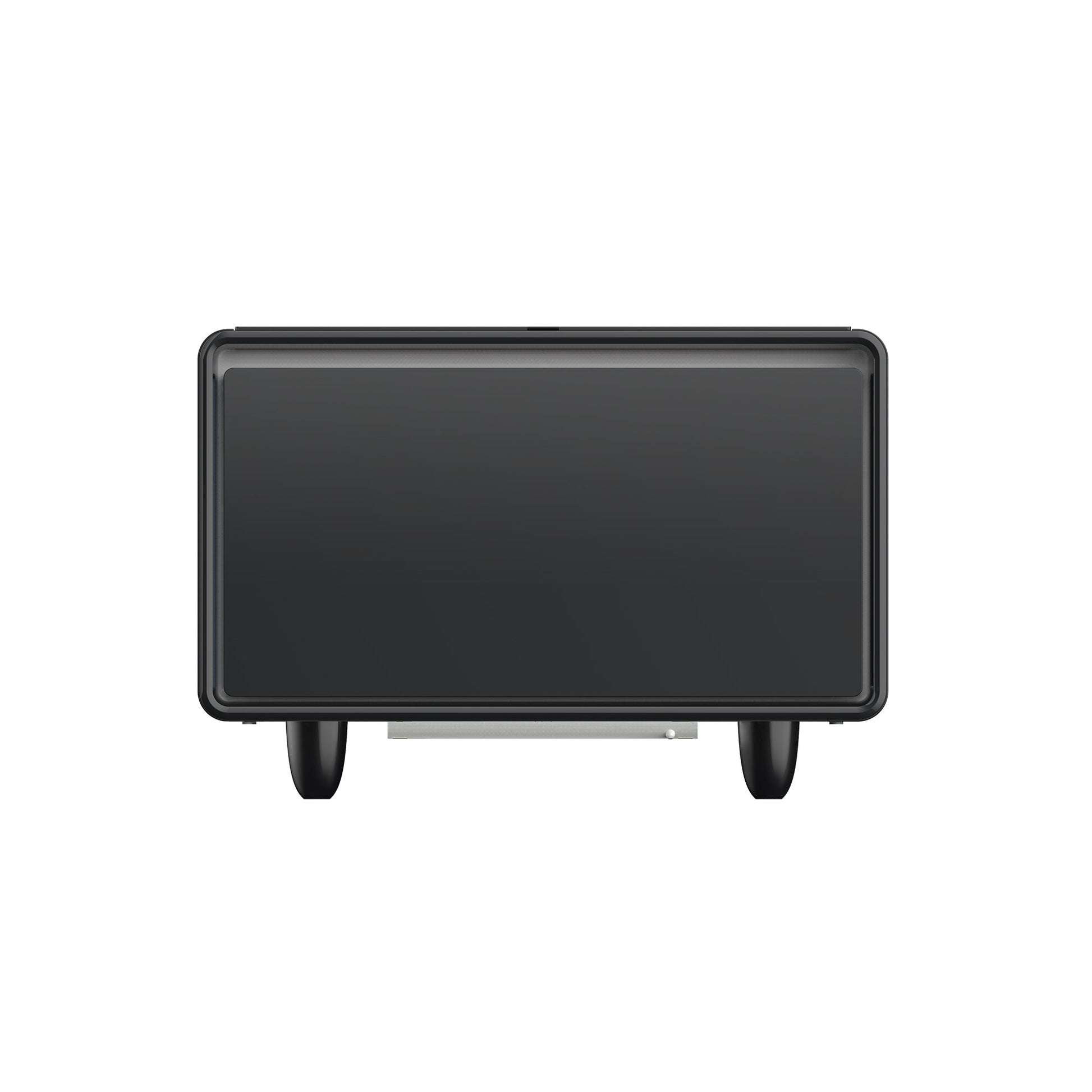 Modern Smart Side Table with Built - in Fridge Wireless Charging Black