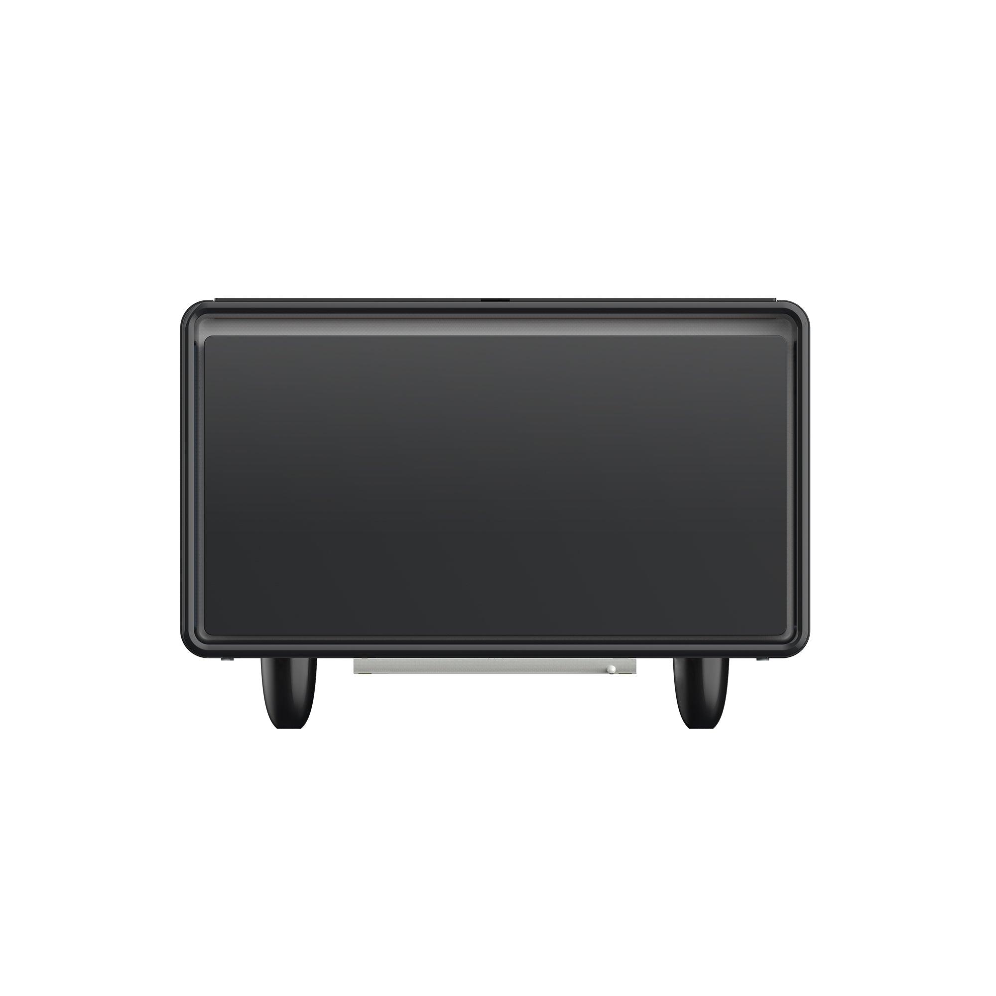 Modern Smart Side Table with Built - in Fridge Wireless Charging Black