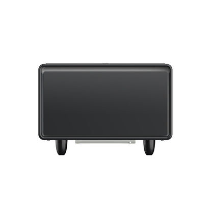 Modern Smart Side Table with Built - in Fridge Wireless Charging Black