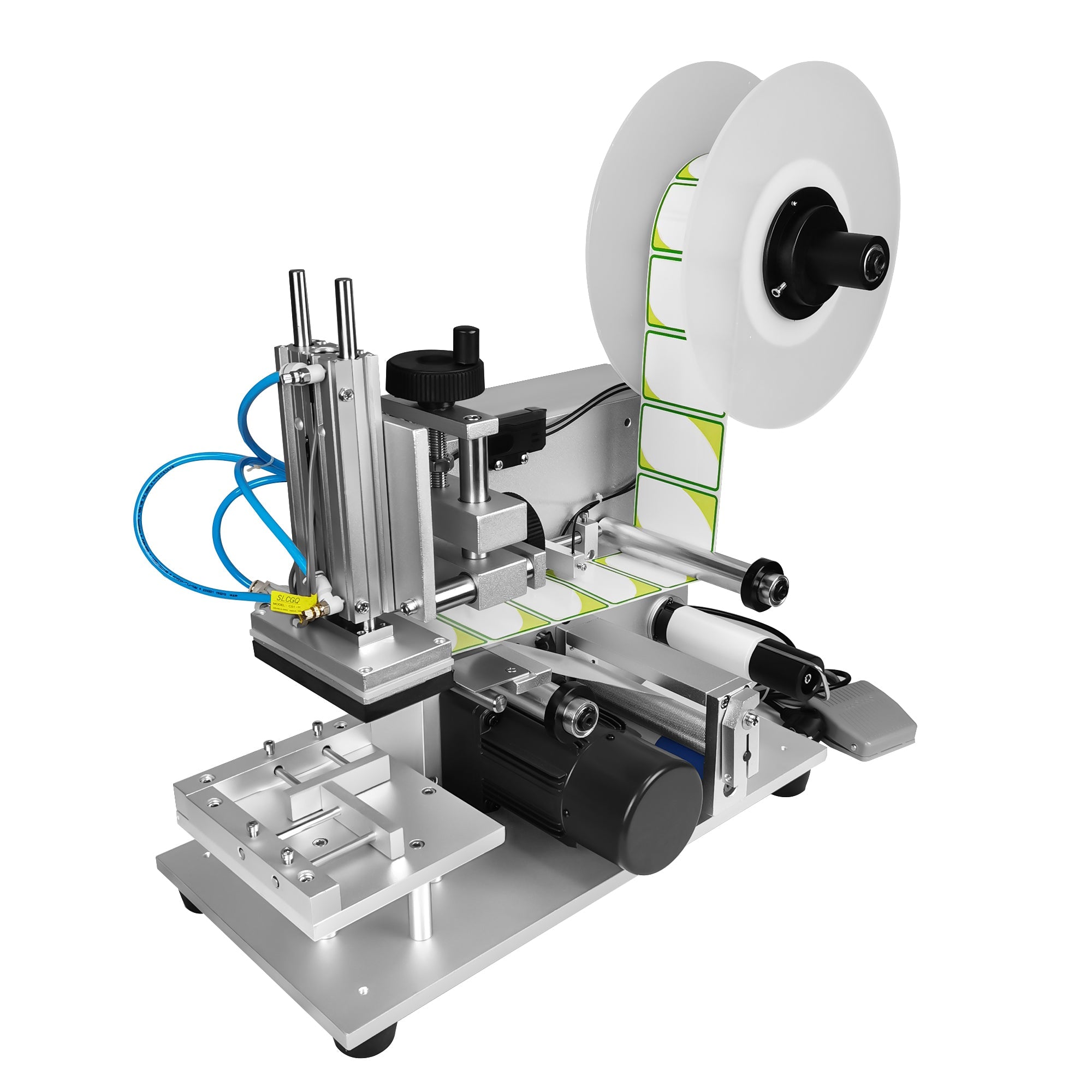 MT - 60 Automatic flat hand sanitizer bottle labeling machine , PET square disinfectant bottle label applicator, alcohol bottle labeler