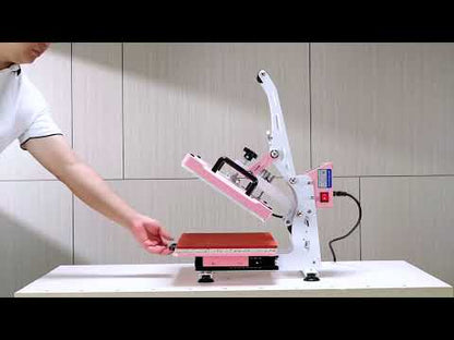 12″x15″ Semi-automatic Heat Press Machine With Auto Open and Slide-out Base