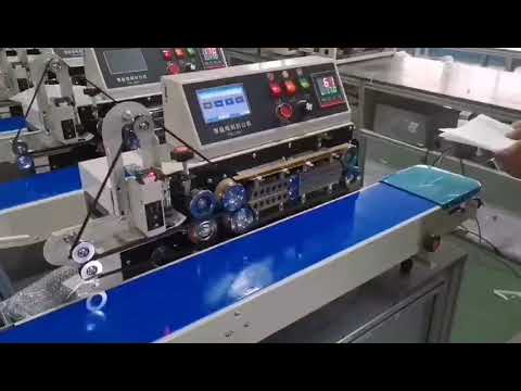 PM-1800 Continuous inkjet printing sealing machine with control panel for packaging bags