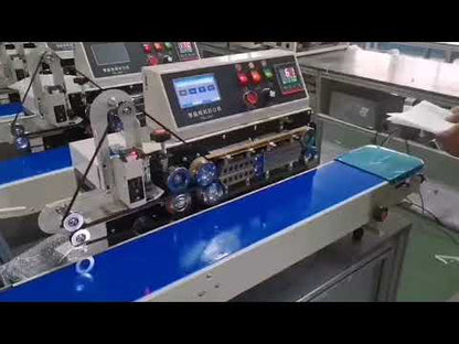 PM-1800 Continuous inkjet printing sealing machine with control panel for packaging bags