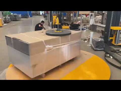 TP1650F-DS Electric Top Press Side Film Frame Pallet Stretch Wrapping Machine, Stretch Film Wrapper Packing Machine