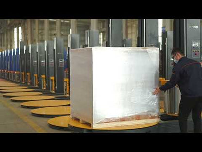 Macchina avvolgitrice per pallet con pellicola estensibile, macchina per imballaggio di scatole di cartone e pallet con pellicola estensibile 