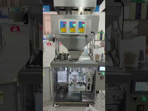 Multifunction Three-head Electronic Packing Scale Packing Machine, Granule Stand Up Pouch Filling And Sealing Machine