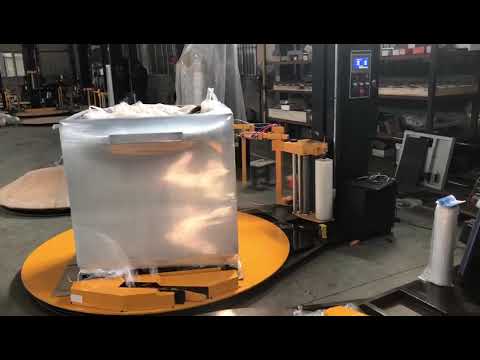 Full Automatic Remote Control Pallet Stretch Wrapping Machine, With Automatic Film Cutting Function