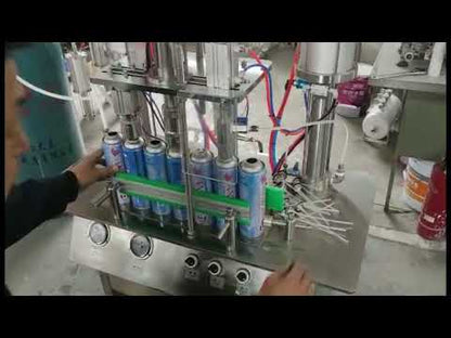 AF-1600A 4 in 1 Semi automatic aerosol filling machine for automotive beauty and maintenance products, air fresheners, insecticides, disinfectants, fire extinguishers, etc.