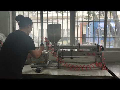 DFF4 semi automatic 2 nozzles spout pouch bag filling machine for food, vegetable stand up pouch