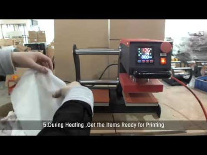 15*15cm Small Size Pneumatic Double Stations Heat Press Machine for Sublimation Logo