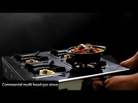 Commercial multiple stainless steel blazing multi-head gas stoves