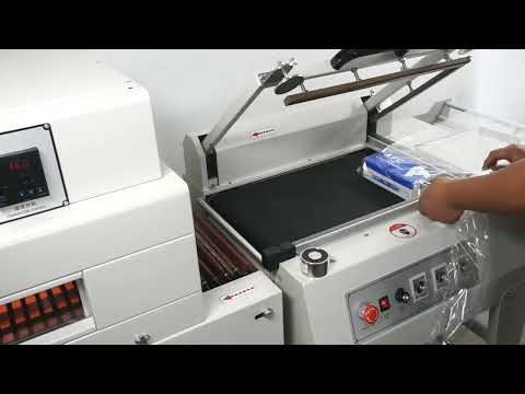 Semi automatic boxes shrink wrapping machine, shrink wrap packaging machine, shrinking machine for cartons