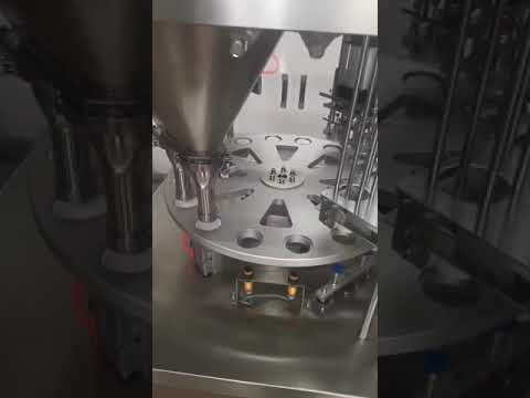 K cup filling machine, Automatic Nespresso/Keurig coffee filling sealing machine, yogurt cup packing machine, hummus filling and sealing machine