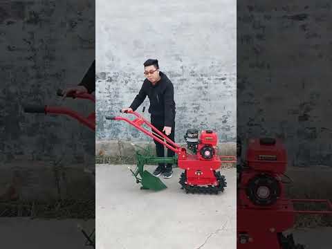 Mini Crawler Rotary Tiller Multifunctional Chain Track Micro Cultivator Machine Gasoline Diesel Small Power Farm Tiller