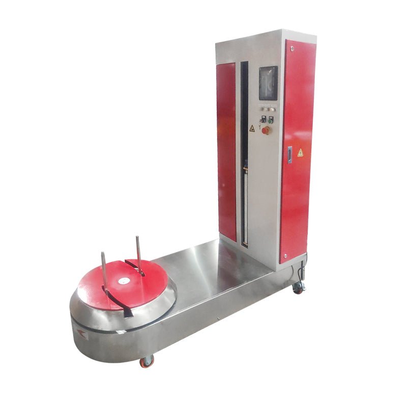 Semi - automatic Baggage Wrapping Machine,Airport Luggage Stretch Wrapping Machine