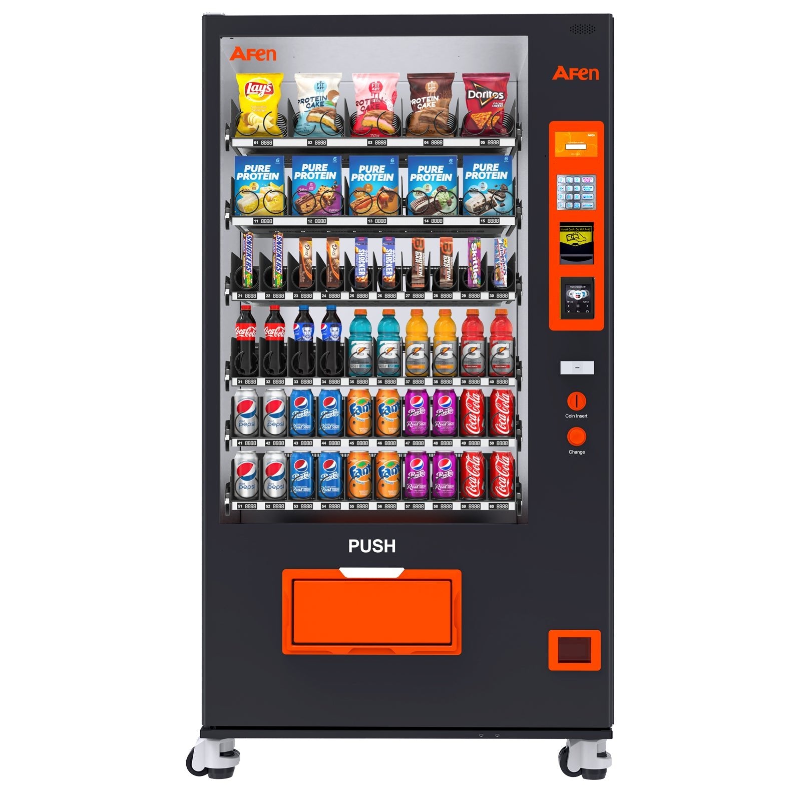 Snack & Drink Combo Vending Machine Refrigerated 60 Bill and Card