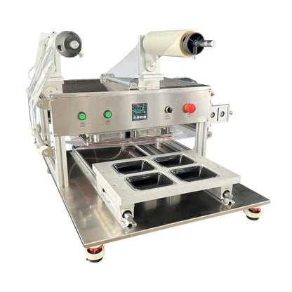 Tray Sealer, Table Top Plastic Meal Food Tray Sealing Machine, Tray Sealers Food Packaging, Ready Meal Sealing Machine