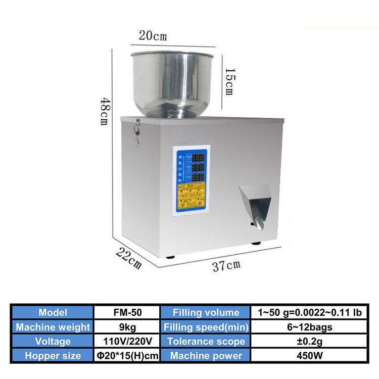 weigh filler machine 1~50g Automatic small quantitative weighing filling packing machine weigh filler for tea/cereals/nuts/granules/powder/hardware