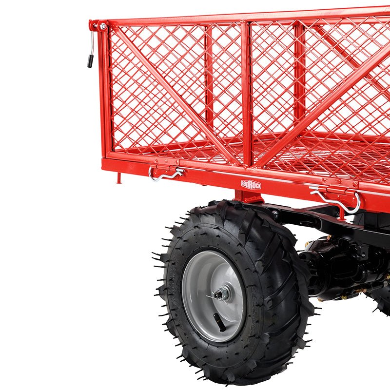 Wheelbarrow Utility Cart Electric Powered Cart 48V28Ah 500W Capacity 500lbs Material Hauler 1000lbs Towing