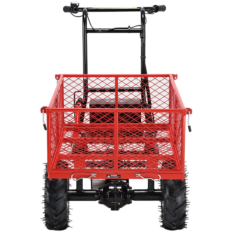 Wheelbarrow Utility Cart Electric Powered Cart 48V28Ah 500W Capacity 500lbs Material Hauler 1000lbs Towing
