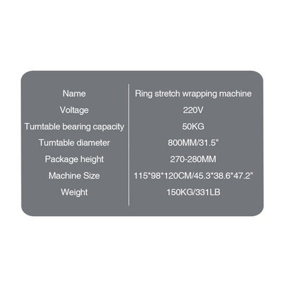 Wire And Cable Stretch Wrapping Machine , Copper Coil Steel Wire/ Tire Packing Machine