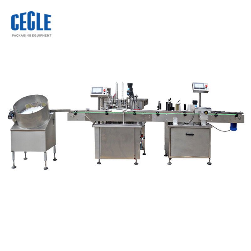 4 head full automatic alcohol liquid filling machine, capping machine, labeling machine - CECLE Machine